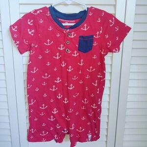 Burts Bees Baby Anchor Nautical Shortie Organic Cotton Size 24M